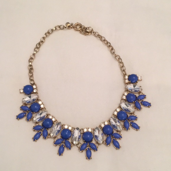 j crew necklace wreath statement necklace bluegold
